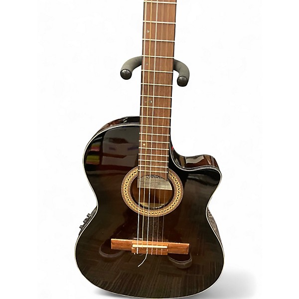 Used Ibanez GA35TCE Black Classical Acoustic Electric Guitar