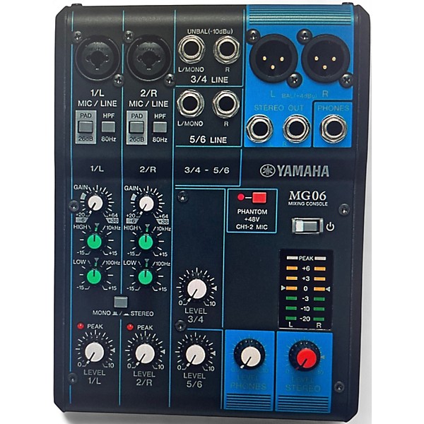 Used Yamaha MG06 Powered Mixer