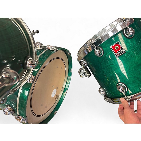 Used Premier 4 Piece genista 4 piece Emerald Green Drum Kit