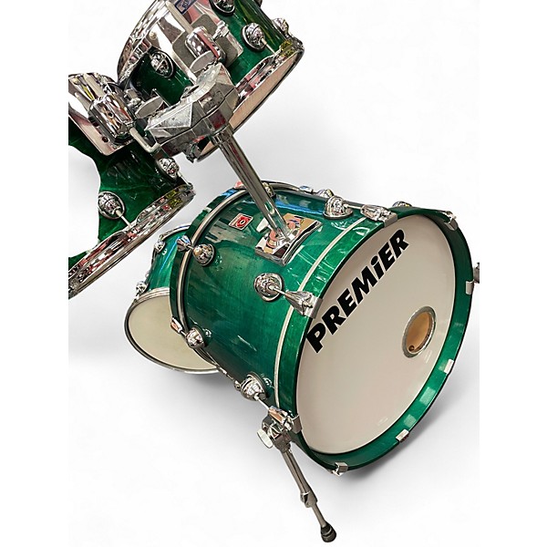 Used Premier 4 Piece genista 4 piece Emerald Green Drum Kit