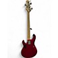 Used Ernie Ball Music Man Stingray HH 5 String Trans Red Electric Bass Guitar