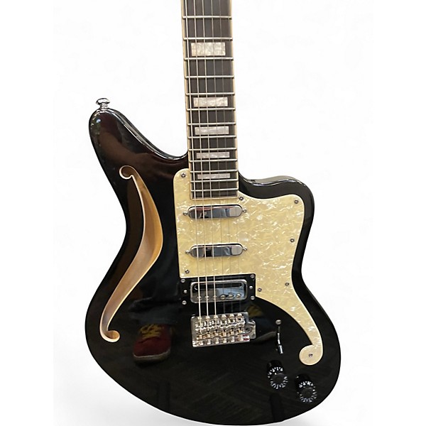 ギター d'angelico deluxe bedford SH black D'Angelico Deluxe Bedford SH Semi-hollowbody Electric Guitar
