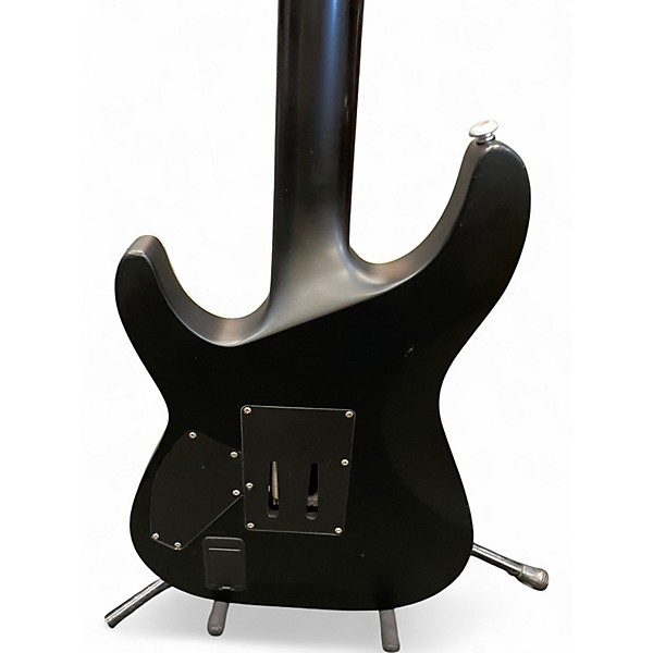 Used Schecter Guitar Research Damien Platinum 6 FR Satin Black Solid Body Electric Guitar