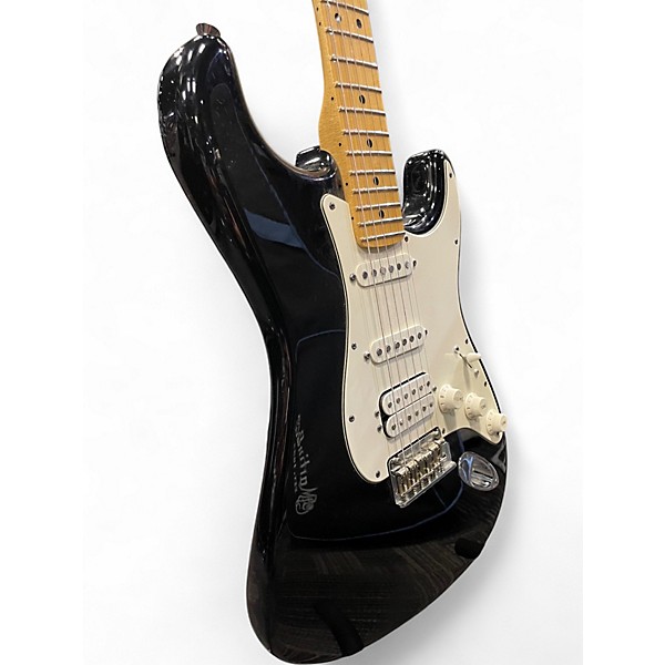 Used Fender American Standard Stratocaster HSS Black and White Solid Body Electric Guitar