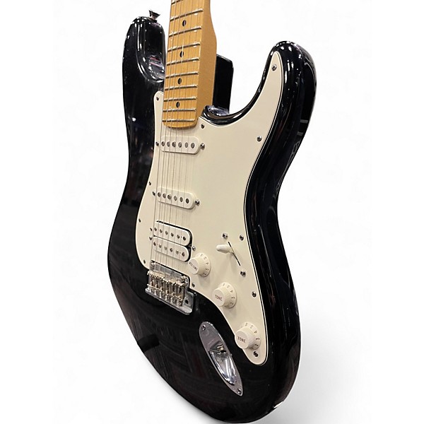 Used Fender American Standard Stratocaster HSS Black and White Solid Body Electric Guitar