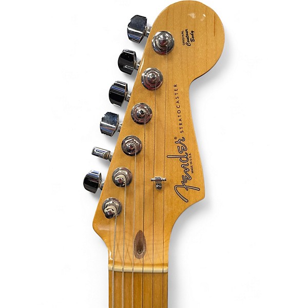 Used Fender American Standard Stratocaster HSS Black and White Solid Body Electric Guitar