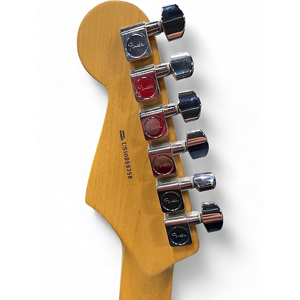 Used Fender American Standard Stratocaster HSS Black and White Solid Body Electric Guitar