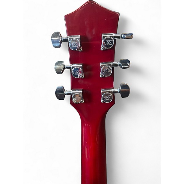 Used Firefly FF338 Wine Red Hollow Body Electric Guitar Wine