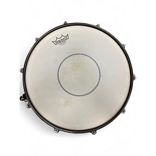 Used Orange County Drum & Percussion 14X7 25 PLY MAPLE  WHITE TO BLACK SPARKLE Drum