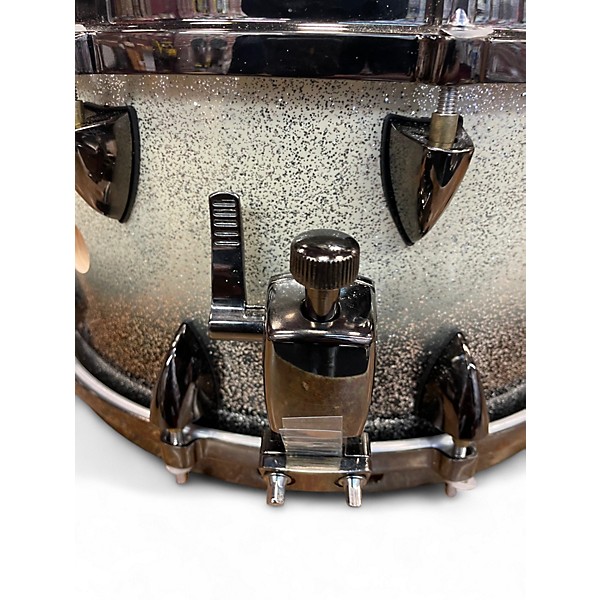 Used Orange County Drum & Percussion 14X7 25 PLY MAPLE  WHITE TO BLACK SPARKLE Drum
