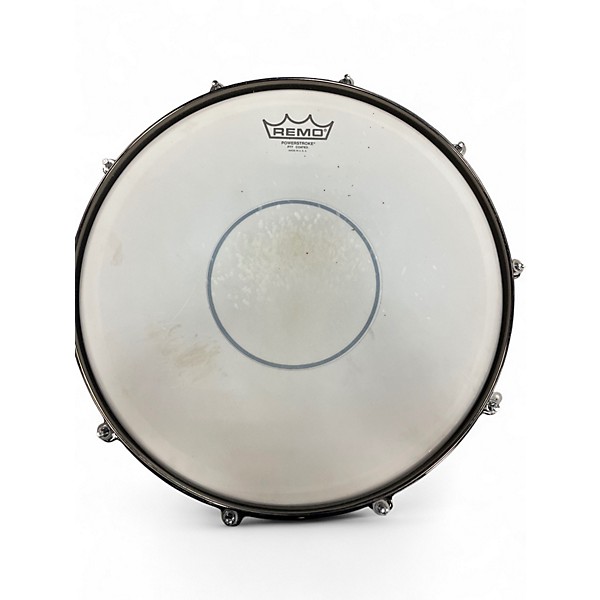 Used Orange County Drum & Percussion 14X7 25 PLY MAPLE  WHITE TO BLACK SPARKLE Drum