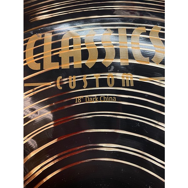 Used MEINL 18in classics custom dark crash Cymbal