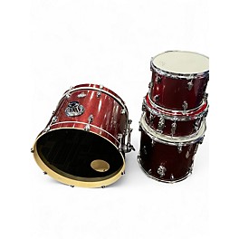 Used Ludwig 4 Piece Classic Maple Pro red sparkle Drum Kit
