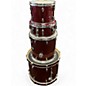 Used Ludwig 4 Piece Classic Maple Pro red sparkle Drum Kit