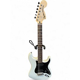 Used Squier STRAT HH WHITE Solid Body Electric Guitar