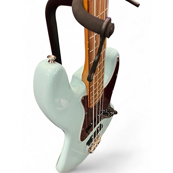 Used Fender 75th Anniversary Commemorative American Jazz Bass Daphne Blue Electric Bass Guitar