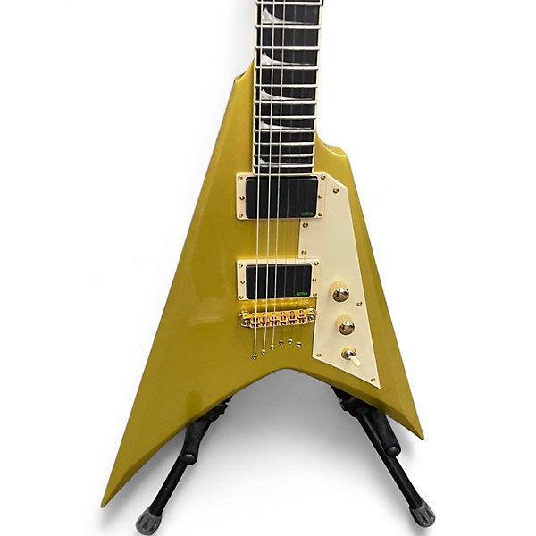 Used ESP LTD KHV KIRK HAMMETT SIGNATURE GOLD SPARKLE Solid Body Electric Guitar