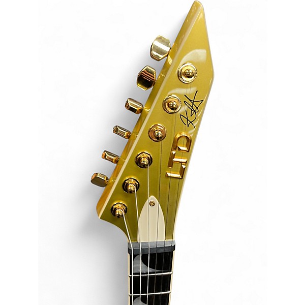 Used ESP LTD KHV KIRK HAMMETT SIGNATURE GOLD SPARKLE Solid Body Electric Guitar