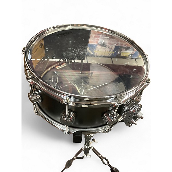 Used 2024 DW 6.5X14 Collector's Satin Black over Brass Satin Black Drum