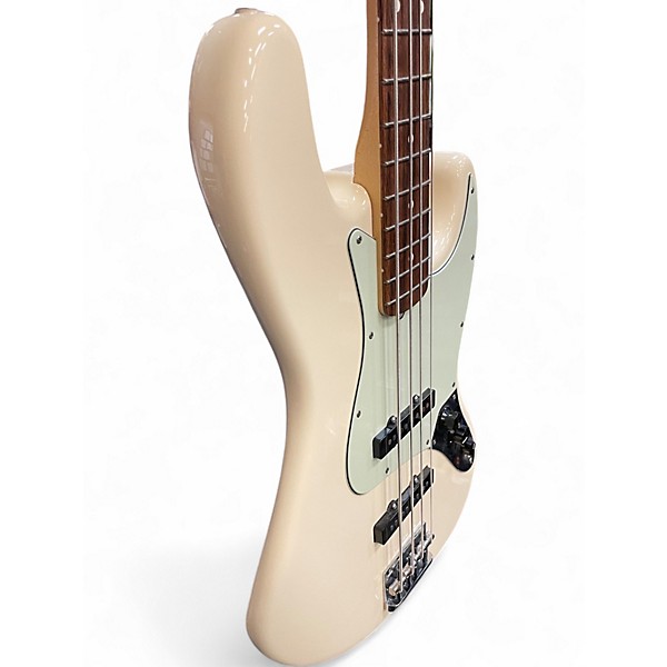 Used Fender American Professional Jazz Bass Olympic White Electric Bass Guitar