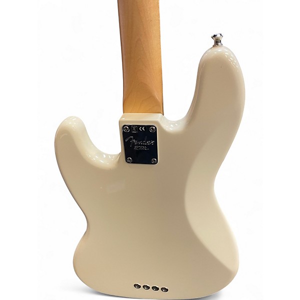 Used Fender American Professional Jazz Bass Olympic White Electric Bass Guitar