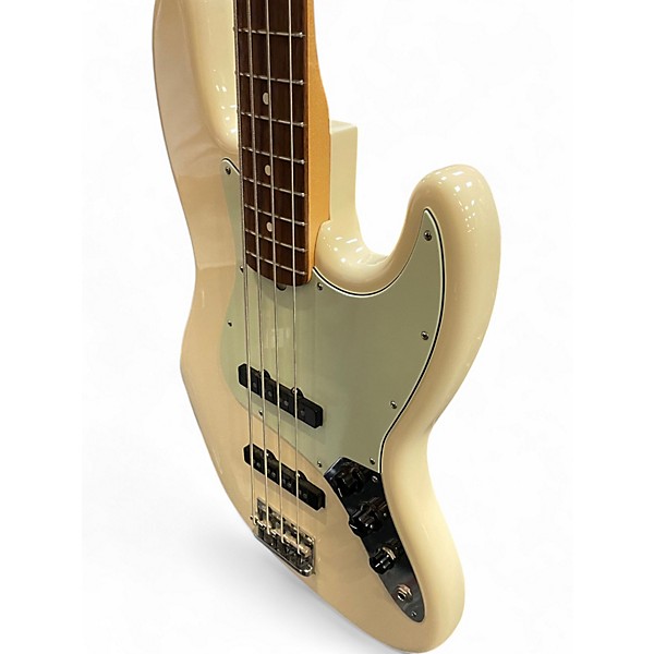 Used Fender American Professional Jazz Bass Olympic White Electric Bass Guitar