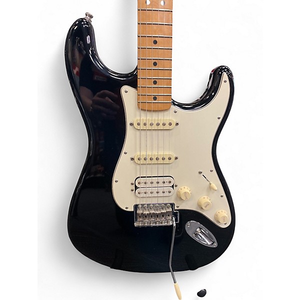 Used Fender Standard Stratocaster Black and White Solid Body Electric Guitar