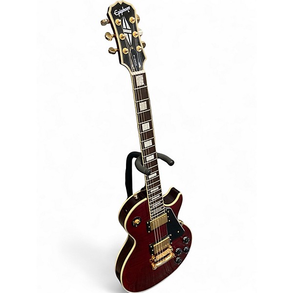 Used Epiphone Les Paul Custom Wine Red Solid Body Electric Guitar