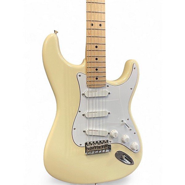 Used Fender Artist Series Eric Clapton Stratocaster White Solid Body Electric Guitar