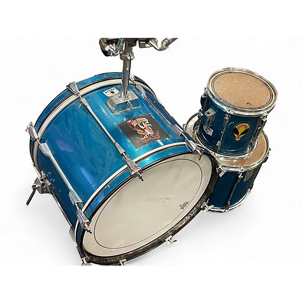 Used TAMA 3 Piece Rockstar Turquoise Drum Kit