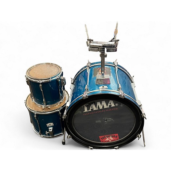 Used TAMA 3 Piece Rockstar Turquoise Drum Kit