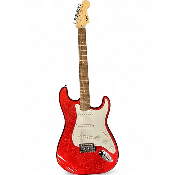 Used Squier Bullet Stratocaster Red Sparkle Solid Body Electric Guitar