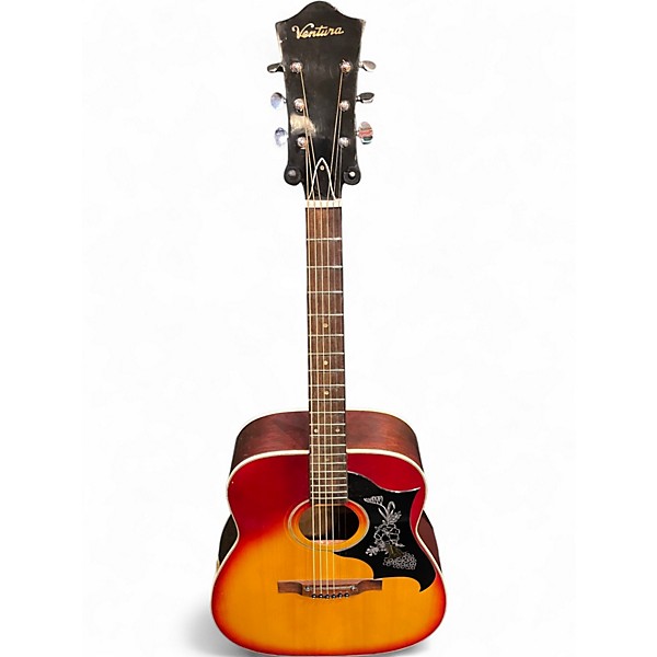Used Ventura V13 Cherry Sunburst Acoustic Guitar