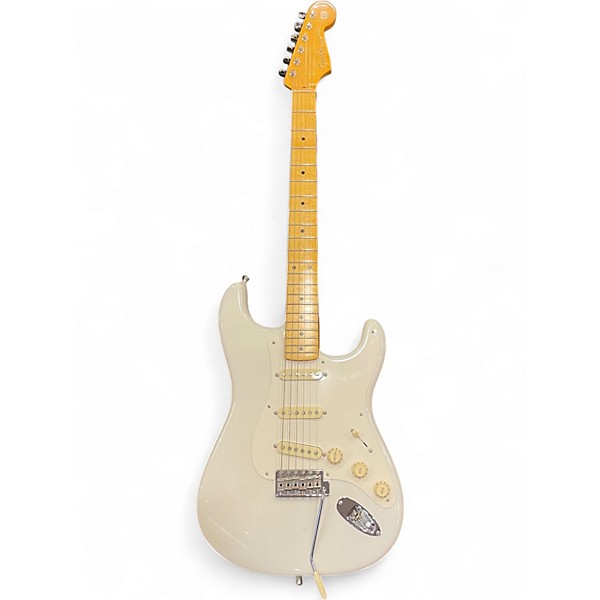 Used Fender EJ STRATOCASTER Olympic White Solid Body Electric Guitar