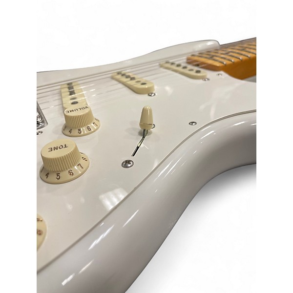 Used Fender EJ STRATOCASTER Olympic White Solid Body Electric Guitar