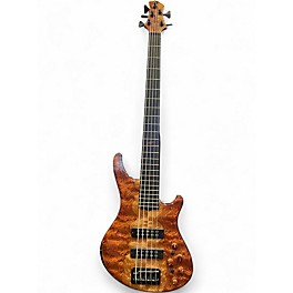 Used 2022 Roscoe SKB-3005 CUSTOM Waterfall Bubinga Top Electric Bass Guitar