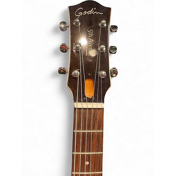 Used Godin 5th Avenue Kingpin P90 Left Handed Cognac Burst Hollow Body Electric Guitar