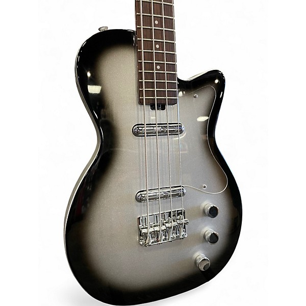 Used Silvertone 1444 Classic Series Silverburst Electric Bass Guitar