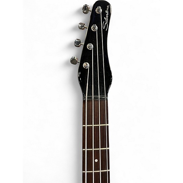 Used Silvertone 1444 Classic Series Silverburst Electric Bass Guitar