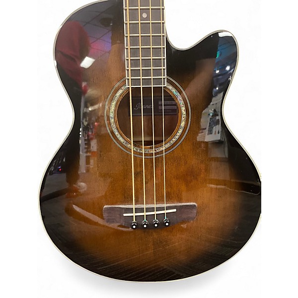 Used Ibanez AEB10E DARK VIOLIN SUNBURST Acoustic Bass Guitar