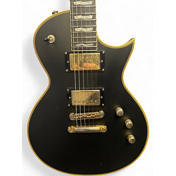 Used Ltd EC1000 Deluxe Black and Gold Solid Body Electric Guitar