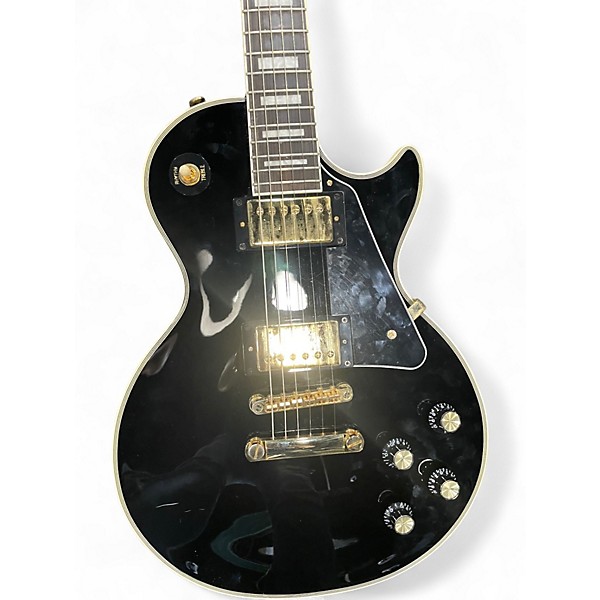 Used 2022 Epiphone Les Paul Custom Ebony Solid Body Electric