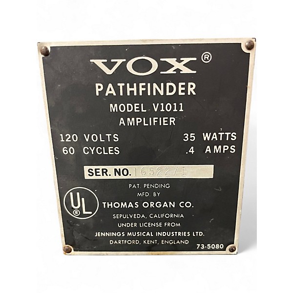 Used 1960s VOX V10 11PathFinder Guitar Combo Amp