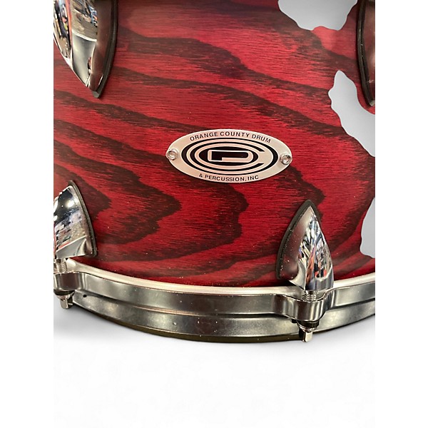 Used Orange County Drum & Percussion 7X13 Maple Ash Snare Chestnut Matte Drum