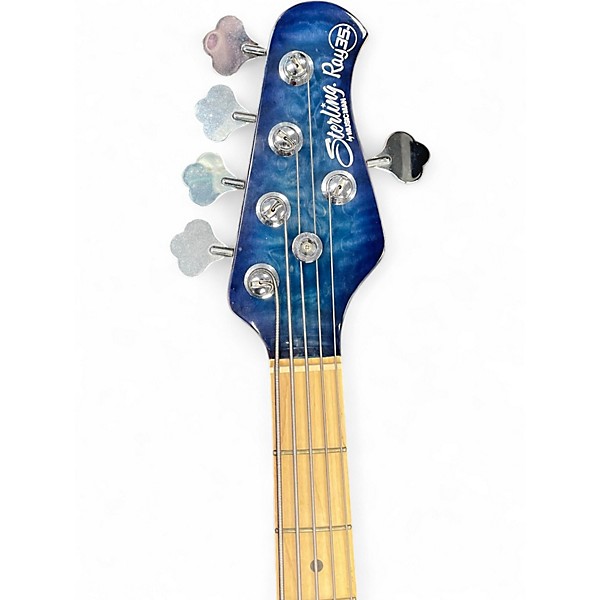 Used Sterling by Music Man Ray35 5 String Blueberry Burst Electric Bass Guitar