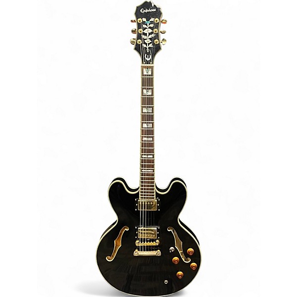 Used Epiphone Sheraton II Black Hollow Body Electric Guitar