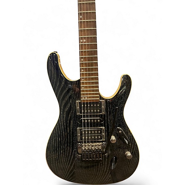 Used Ibanez S570AH Silver Wave/Black Solid Body Electric Guitar