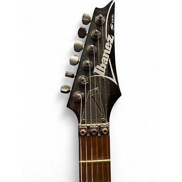Used Ibanez S570AH Silver Wave/Black Solid Body Electric Guitar