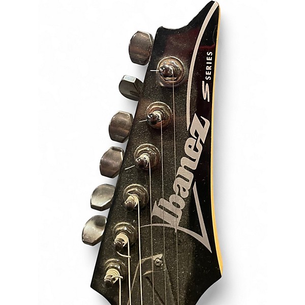Used Ibanez S570AH Silver Wave/Black Solid Body Electric Guitar