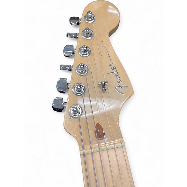 Used Fender American Deluxe Stratocaster ABALONE FRET MARKERS 2 Color Sunburst Solid Body Electric Guitar